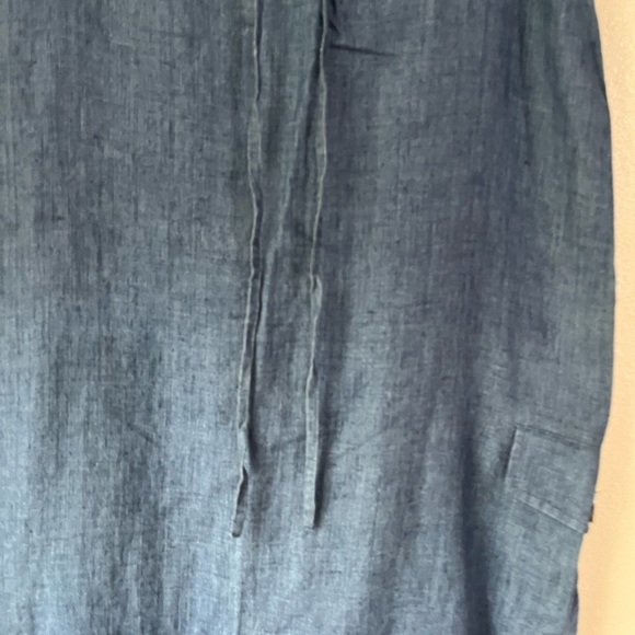Express 100% linen maxi skirt minimalist drawstring waist size 9/10 - Picture 4 of 6